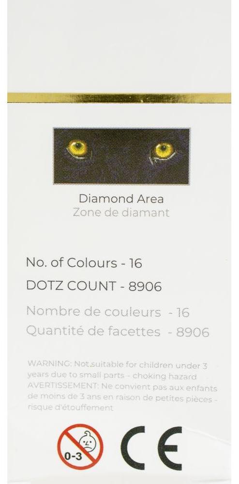 DIY Diamond Dotz Black Panther Spy Animal Eyes Facet Wall Hanging Picture Kit