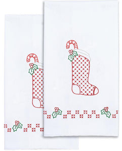 DIY Jack Dempsey Stocking Christmas Stamped Cross Stitch Guest Hand Towel Kit