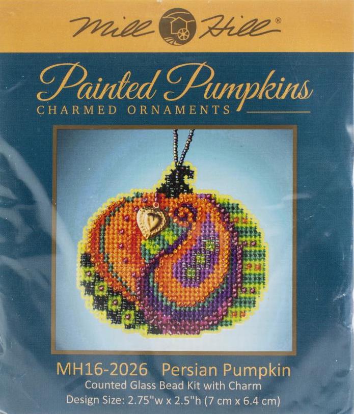 DIY Mill Hill Persian Pumpkin Halloween Fall Bead Cross Stitch Ornament Kit