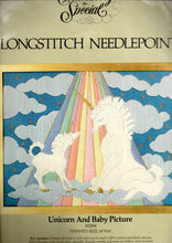 Load image into Gallery viewer, DIY Repackaged Candamar Unicorn and Baby Long Needlepoint Wall Hanging Kit 30284