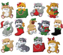 Load image into Gallery viewer, DIY Design Works Holiday Cats Christmas Felt Ornament Kit