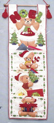 DIY Bucilla Holiday Wishes Bears Felt Applique Christmas Card Holder Kit