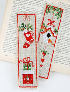 DIY Vervaco Christmas Motif Holiday Reading Bookmark Counted Cross Stitch Kit