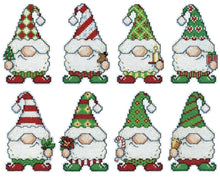 Load image into Gallery viewer, DIY Design Works Gnomes Elves Christmas Holiday Plastic Canvas Ornament Kit 6880