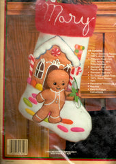 DIY Holiday Heirlooms Gingerbread Delight Christmas Felt Stocking Kit 91310