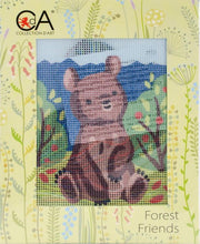 Load image into Gallery viewer, DIY Collection D&#39;Art Bear Floss Needlepoint Wall Hanging Picture Kit 5&quot; x 7&quot;