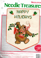 Load image into Gallery viewer, DIY Needle Treasure Winsome Bear Banner Christmas Needlepoint Kit 06870