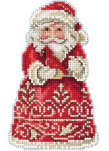 Load image into Gallery viewer, DIY Mill Hill Santa Cardinal Jim Shore Christmas Bead Cross Stitch Picture Kit