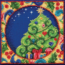 Load image into Gallery viewer, DIY Mill Hill Tree Jim Shore Christmas Holiday Bead Cross Stitch Picture Kit