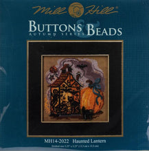 Load image into Gallery viewer, DIY Mill Hill Haunted Lantern Halloween Button Bead Cross Stitch Picture Kit