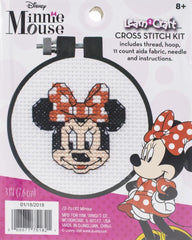 DIY Disney Minnie Mouse Head Kids Beginner Counted Cross Stitch Kit 3