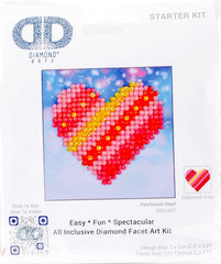 DIY Diamond Dotz Patchwork Heart Kids Beginner Starter Kit Facet Bead Craft Kit