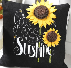 DIY Bucilla You are My Sunshine Sunflower Summer Felt Pillow Craft Kit 89219E