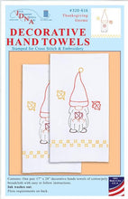 Load image into Gallery viewer, DIY Jack Dempsey Thanksgiving Gnome Stamped Embroidery Hand Towel Kit 320616