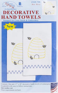 DIY Jack Dempsey Bee Hive Bee Stamped Cross Stitch & Embroidery Hand Towel Kit