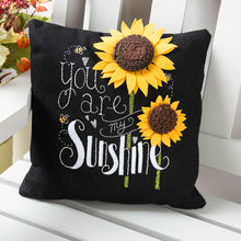Load image into Gallery viewer, DIY Bucilla You are My Sunshine Sunflower Summer Felt Pillow Craft Kit 89219E