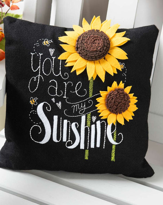 DIY Bucilla You are My Sunshine Sunflower Summer Felt Pillow Craft Kit 89219E