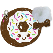 Load image into Gallery viewer, DIY Sew Cute Donut Sprinkles Kids Beginner Starter Felt Backpack Clip Kit Craft