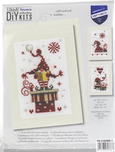 Load image into Gallery viewer, DIY Vervaco Christmas Cards Craft Gnomes Elves Santa Counted Cross Stitch Kit 2
