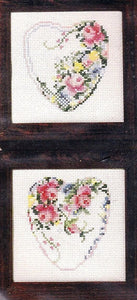 DIY Bernat Hearts Nancy & Gloria Flowers Counted Cross Stitch Kit