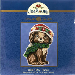 DIY Mill Hill Puppy Jim Shore Christmas Holiday Bead Cross Stitch Picture Kit