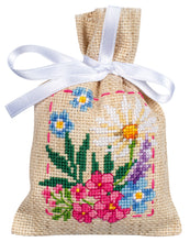 Load image into Gallery viewer, DIY Vervaco Spring Flowers Garden Gift Bag Counted Cross Stitch Kit set/3