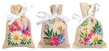 Load image into Gallery viewer, DIY Vervaco Spring Flowers Garden Gift Bag Counted Cross Stitch Kit set/3