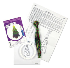 DIY Design Works Christmas Tree Holiday Punch Needle Craft Kit 242