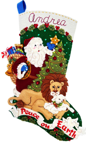 Bucilla ® Seasonal - Felt - Stocking Kits - Jolly Pups & Santa 89556E