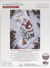 DIY Dimensions Magical Christmas Santa Counted Cross Stitch Stocking Kit 08999
