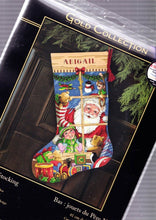Load image into Gallery viewer, DIY Dimensions Santas Toys Shop Christmas Counted Cross Stitch Stocking Kit 8818