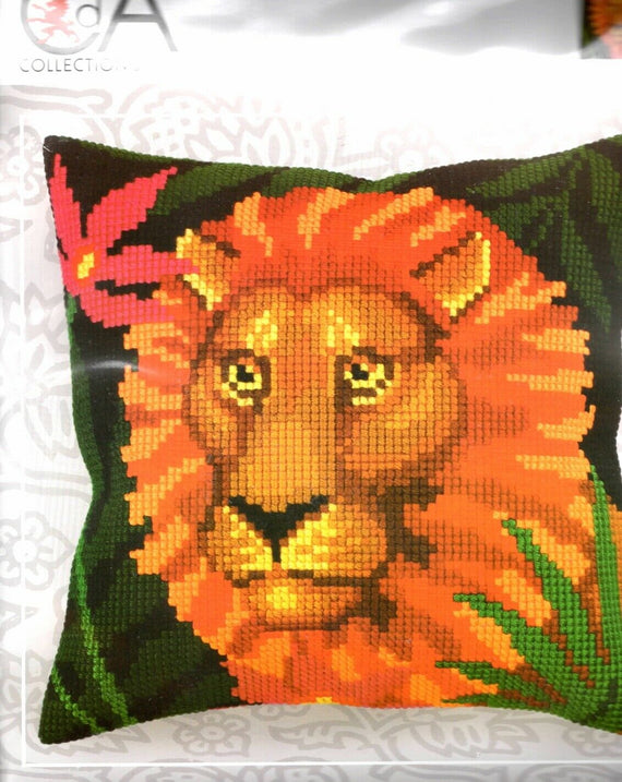 DIY Collection D'Art Lion Night Jungle Needlepoint 16