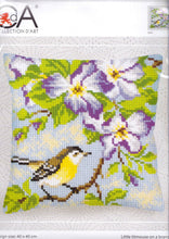 Load image into Gallery viewer, DIY Collection D&#39;Art Little Titmouse on a Branch Needlepoint 16&quot; Pillow Top Kit