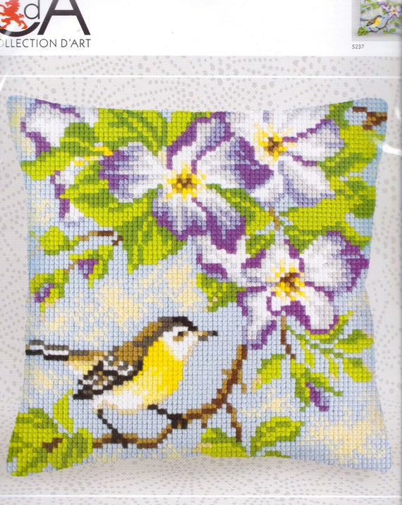DIY Collection D'Art Little Titmouse on a Branch Needlepoint 16