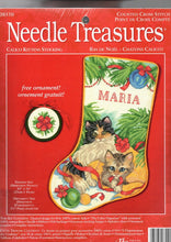 Load image into Gallery viewer, DIY Needle Treasures Calico Kittens Cat Counted Cross Stitch Stocking Kit 08550