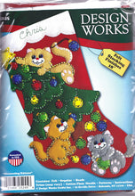 Load image into Gallery viewer, DIY Design Works Decorating Kittens Cat Christmas Holiday Felt Stocking Kit 5245