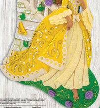 Load image into Gallery viewer, DIY Bucilla Glass Slipper Cinderella Princess Stairs Felt Stocking Kit 89255E