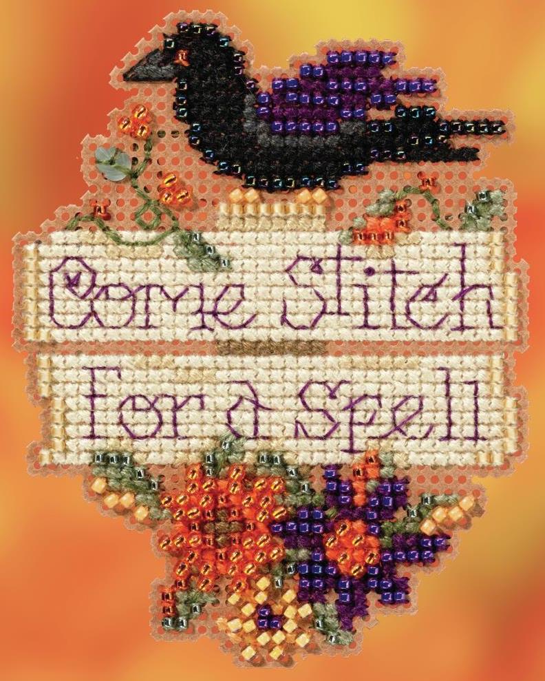 DIY Mill Hill Come Stitch for a Spell Bead Cross Stitch Magnet Ornament Kit