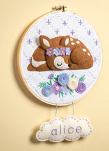 Load image into Gallery viewer, DIY Bucilla Woodland Floral Deer Baby Shower Gift Kids Felt Hanging Kit 47887E