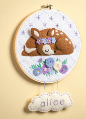 DIY Bucilla Woodland Floral Deer Baby Shower Gift Kids Felt Hanging Kit 47887E