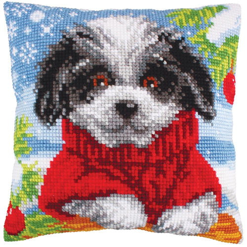 DIY Collection D'Art Winter Dog Christmas Chunky Needlepoint 16