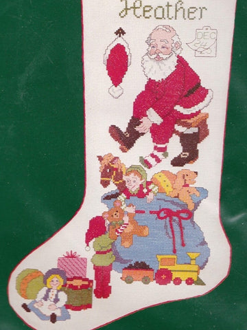 DIY Dimensions Christmas Eve Santa Toys Counted Cross Stitch Stocking Kit 8303