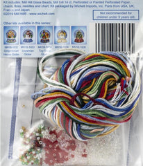 DIY Mill Hill Santa Globe Christmas Holiday Glass Bead Cross Stitch Ornament Kit