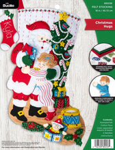 Load image into Gallery viewer, DIY Bucilla Christmas Hugs Santa Child Toys Holiday Felt Stocking Kit 89253E