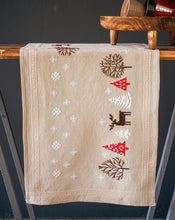 Load image into Gallery viewer, DIY Vervaco Modern Christmas Designs Trees Stamped Embroidery Table Runner Kit