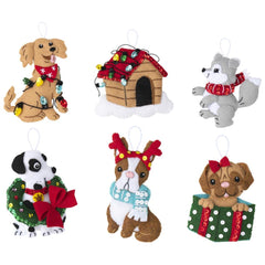DIY Bucilla Christmas Dogs Puppies Pets Dog Holiday Tree Ornament Kit 89283E