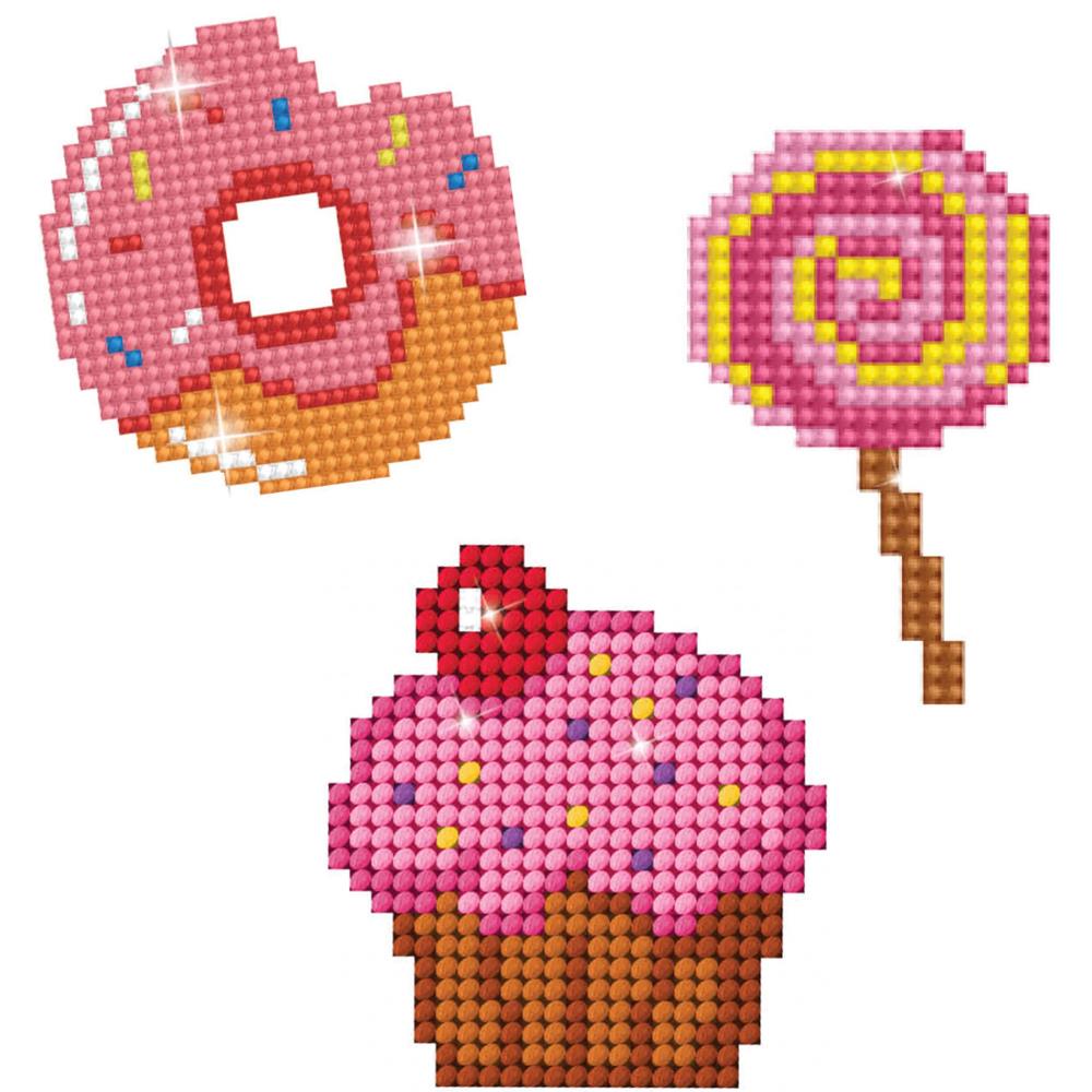 DIY Diamond Dotz Yum Cupcake Donut Pop Dotzies Sticker Facet Art Bead Craft Kit