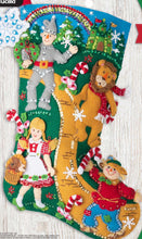 Load image into Gallery viewer, DIY Bucilla Christmas in Oz Scarecrow Lion Wizard Felt Stocking Kit 89246E