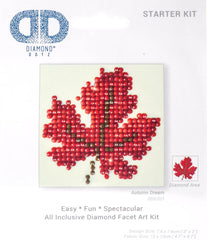 DIY Diamond Dotz Autumn Dream Red Leaf Fall Kids Beginner Starter Facet Craft Kit