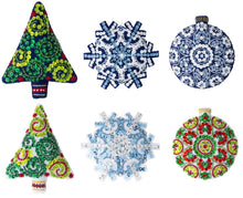 Load image into Gallery viewer, DIY Bucilla Holiday Mandala Christmas Snowflake Felt Tree Ornament Kit 89499E